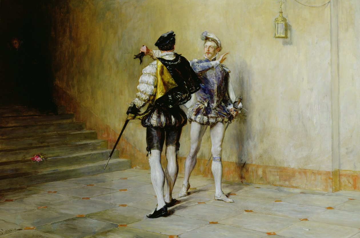 Riidan alku (öljy kankaalle) tekijältä John Pettie
