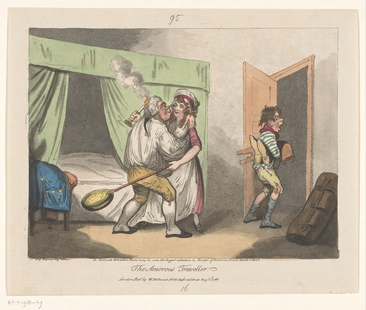 De Lustige Reiziger The Amorous Traveller (otsikko esineessä) tekijältä John Pettit (attributed to)