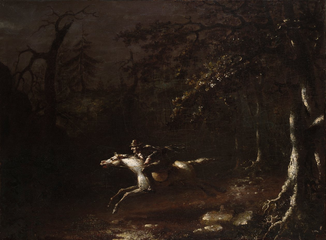Ichabod-nosturi lentää päättömältä ratsumieheltä tekijältä John Quidor