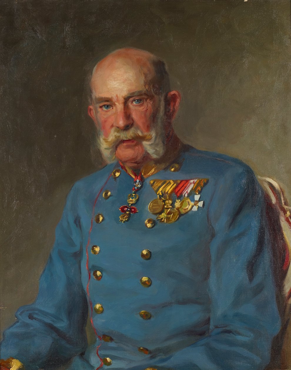Keisari Franz Joseph I itävaltalaisen marsalkan palveluspuvussa tekijältä John Quincy Adams