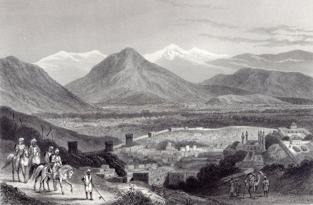 Cabul Bala Hissarista, kaiverrettu J. Stephenson, n. 1870 tekijältä John Ramage