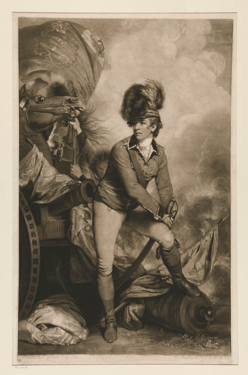 Eversti Tarleton (Sir Bennastre Tarleton, 1754-1883) tekijältä John Raphael Smith