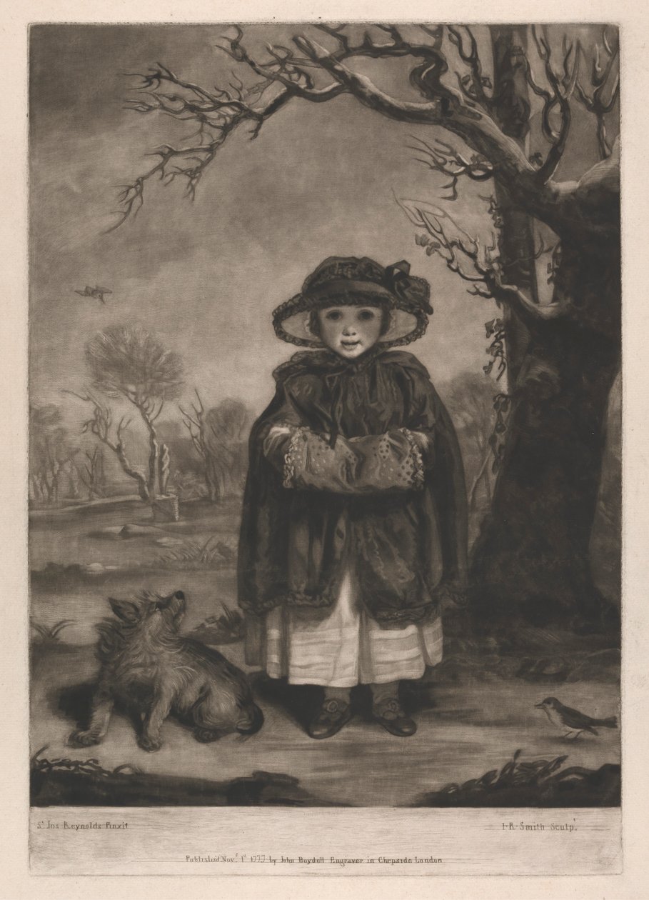 Lady Caroline Montagu ca finlandeză „Winter”. tekijältä John Raphael Smith
