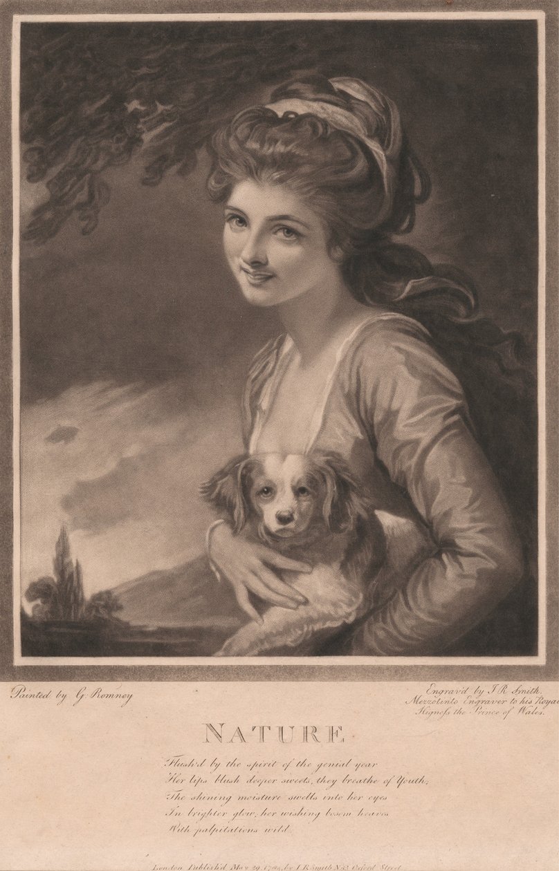 Lady Hamilton "Luontona" tekijältä John Raphael Smith