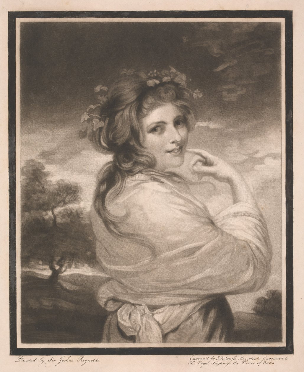 Lady Hamilton bakkanttina tekijältä John Raphael Smith