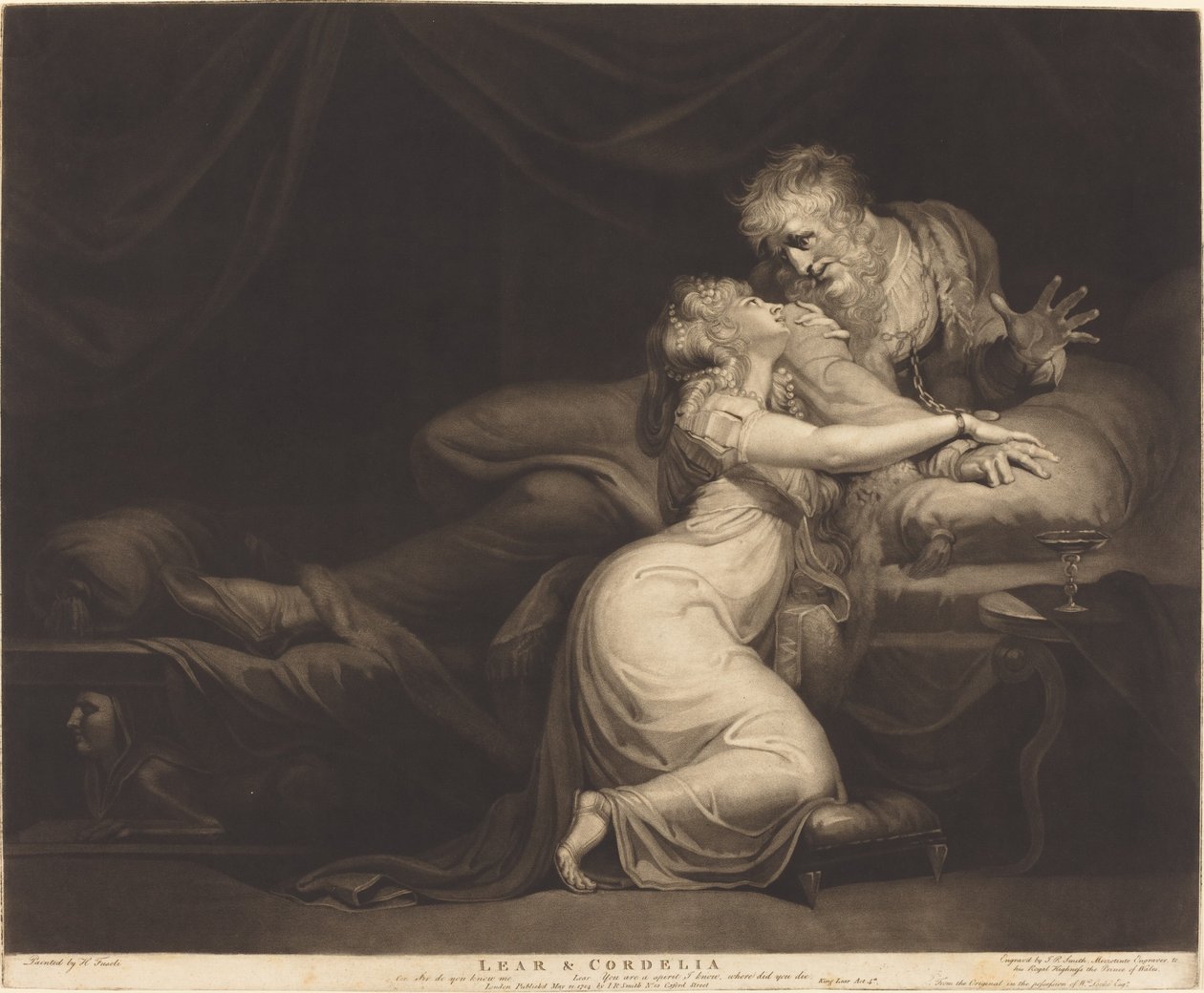 Lear ja Cordelia, 1784. tekijältä John Raphael Smith