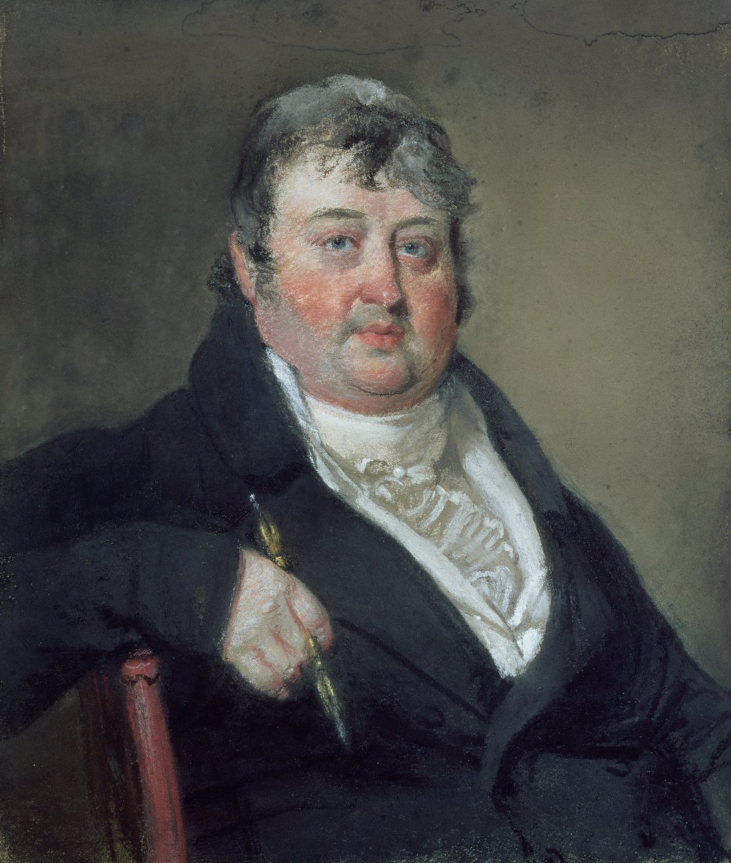 Julius Caesar Ibbetsonin (1759-1817) muotokuva (pastelli paperille) tekijältä John Raphael Smith