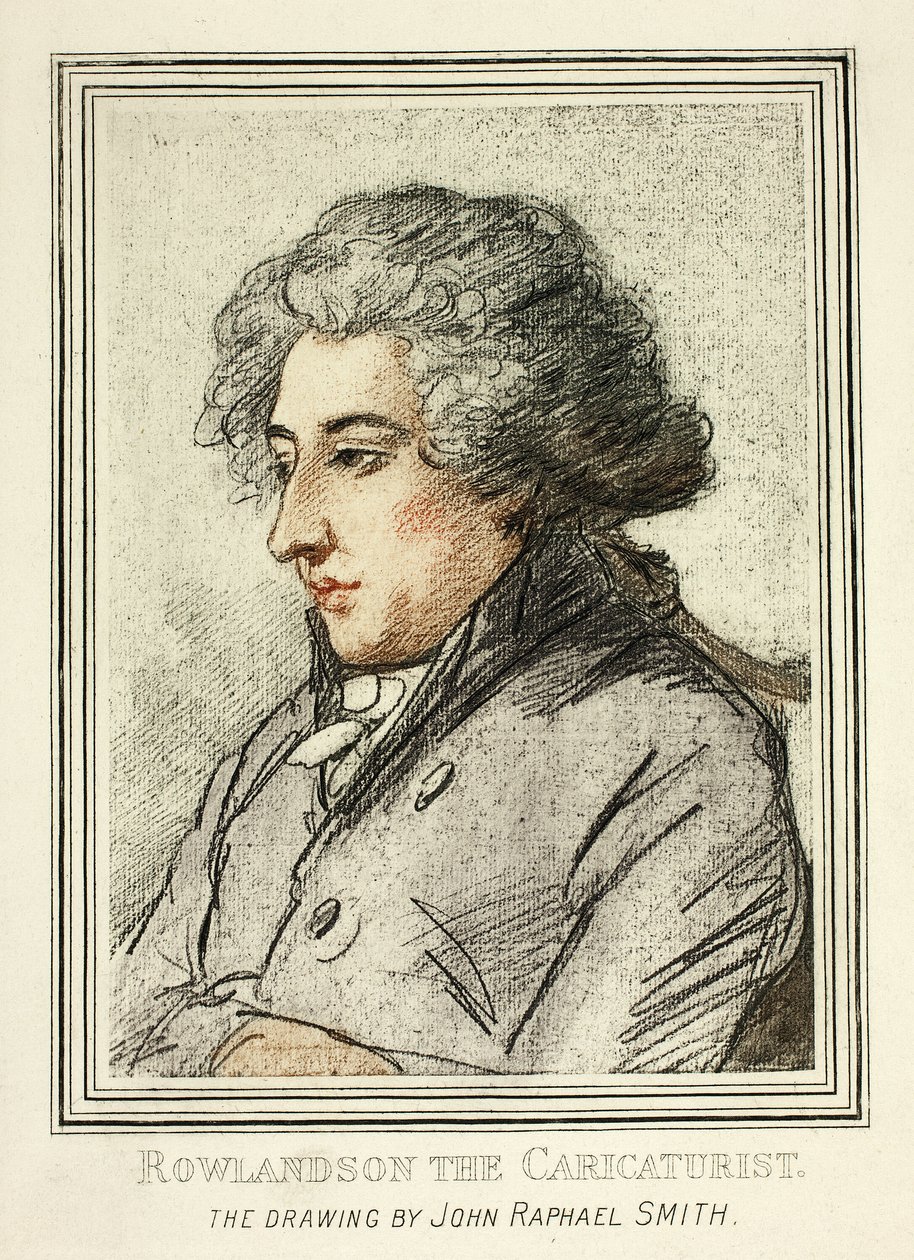 Thomas Rowlandsonin muotokuva British Museumin vanhojen mestareiden piirustusten jäljennöksistä tekijältä John Raphael Smith