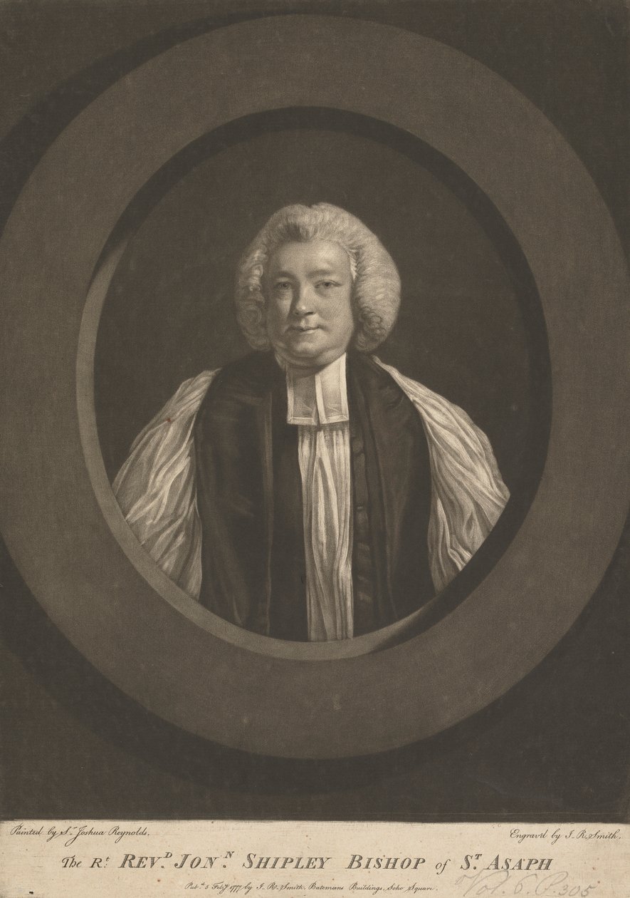Reverendo Jonathan Shipley, Bispo de St. Asaphfinnish tekijältä John Raphael Smith