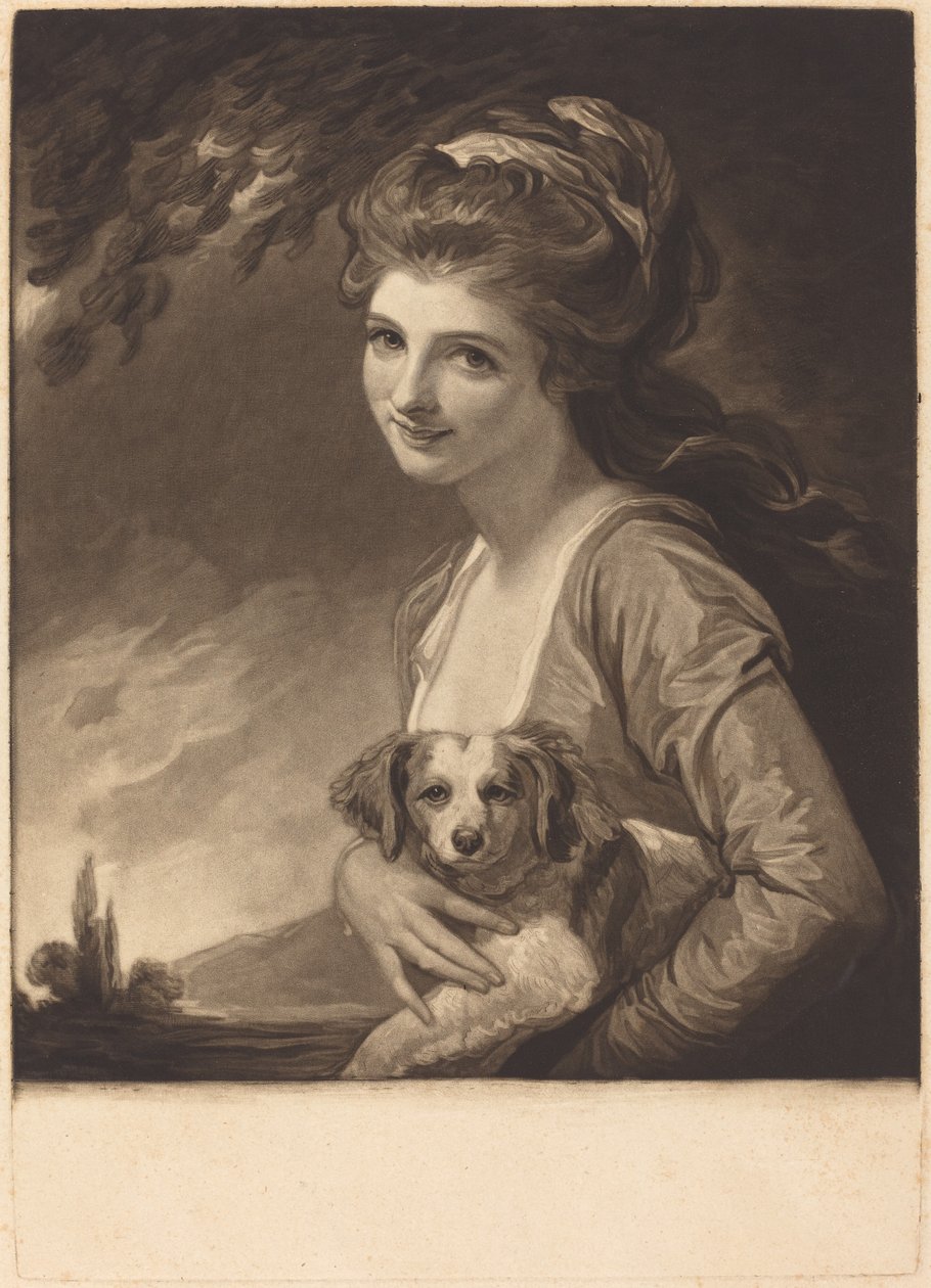 Lady Hamilton luontoa tekijältä John Raphael Smith after George Romney