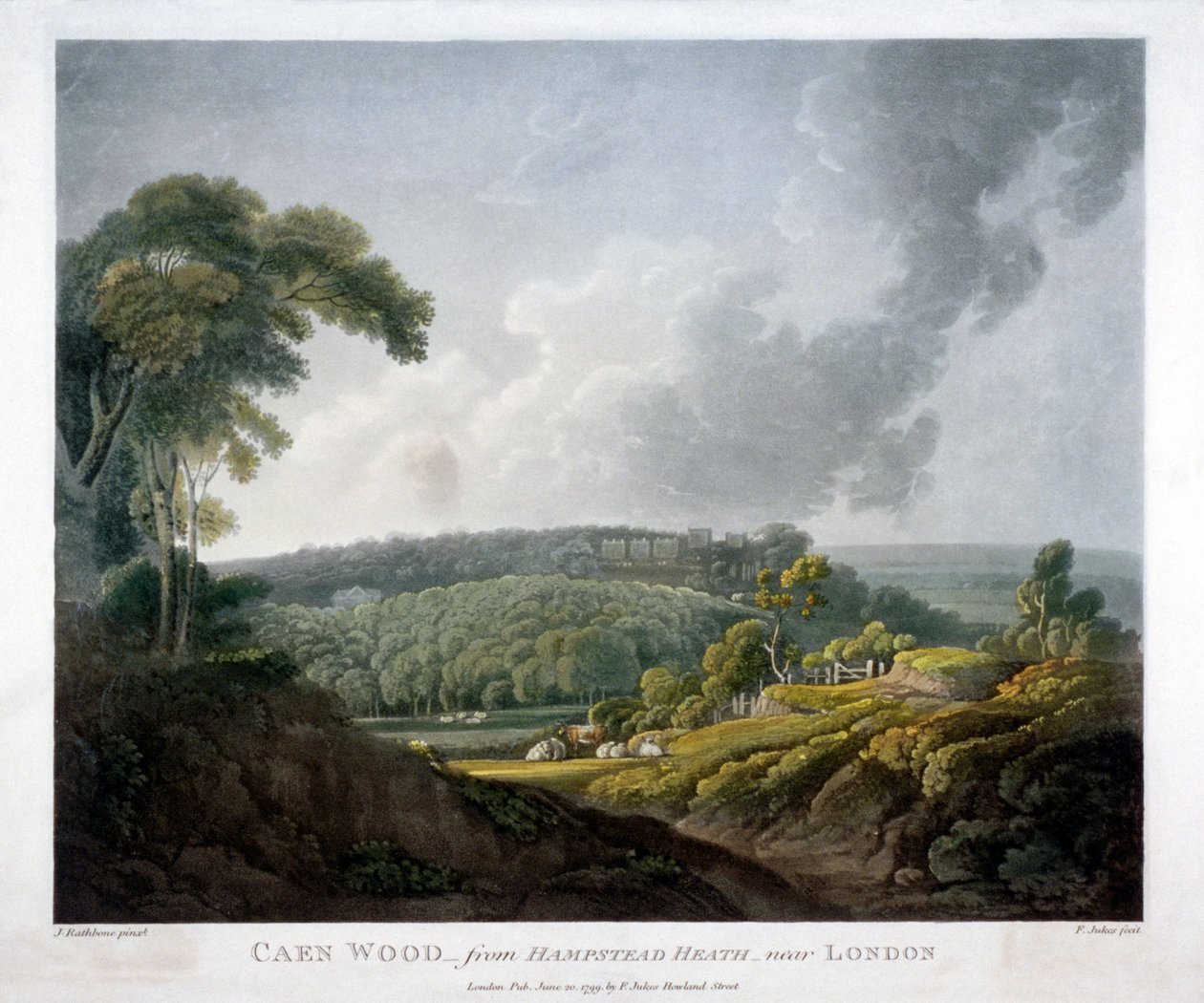Caen Wood, St Pancras, Lontoo, 1799 tekijältä John Rathbone