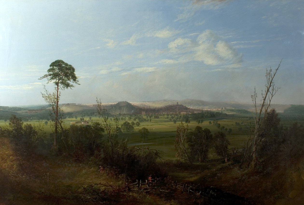 Näkymä Nottinghamiin Wilfordista, n. 1850 tekijältä John Rawson Walker
