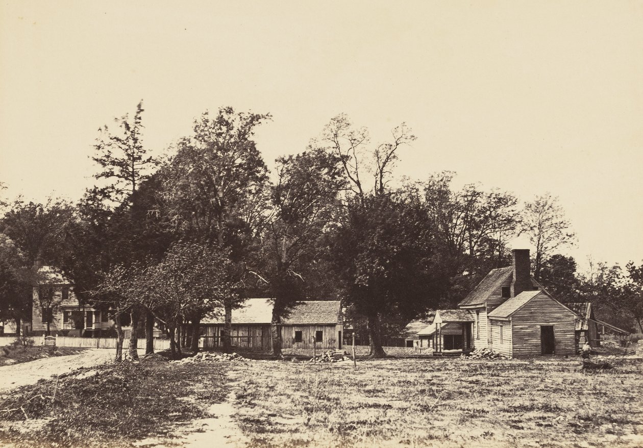 Mechanicsville, Virginia, huhtikuu 1865 (albumiinipainatus kiinnitetty kudospaperille) tekijältä John Reekie
