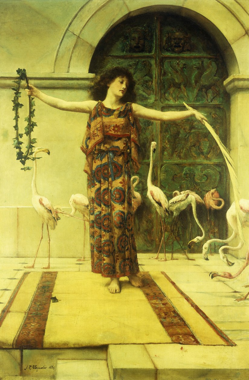 Flamingojen tanssi, 1885 tekijältä John Reinhard Weguelin