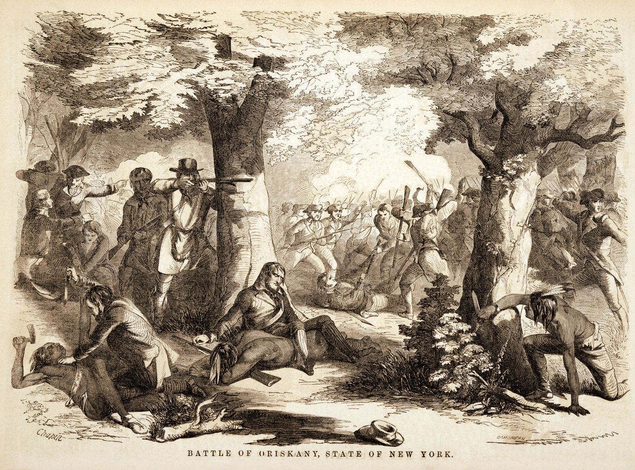 Oriskanyn taistelu, New Yorkin osavaltio, pubi. 1867 tekijältä John Reuben Chapin