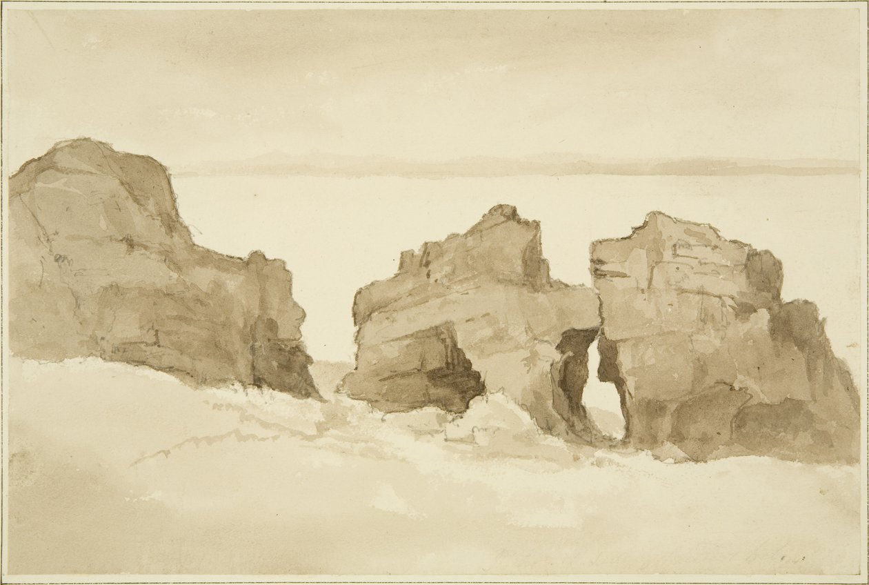 Kalliot Flat Holmin pohjoispuolella [Castle Rock] tekijältä John Reverend Eden