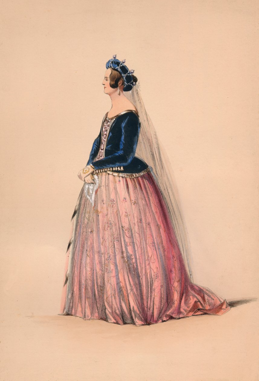 Vieras kuningatar Victorias Bal Costumén asussa 12. toukokuuta 1842 1843. tekijältä John Richard Coke Smyth