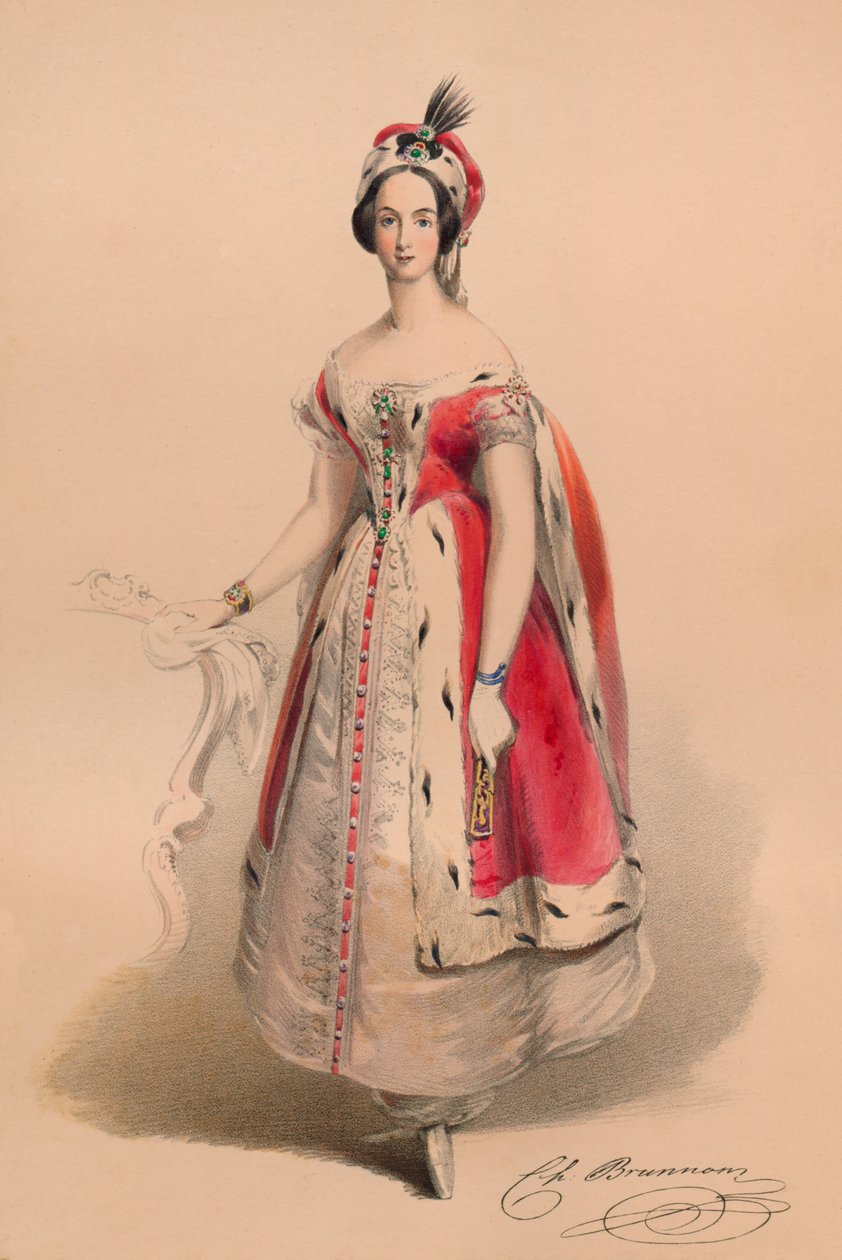 Vieras kuningatar Victorias Bal Costumén asussa 12. toukokuuta 1842 1843. tekijältä John Richard Coke Smyth