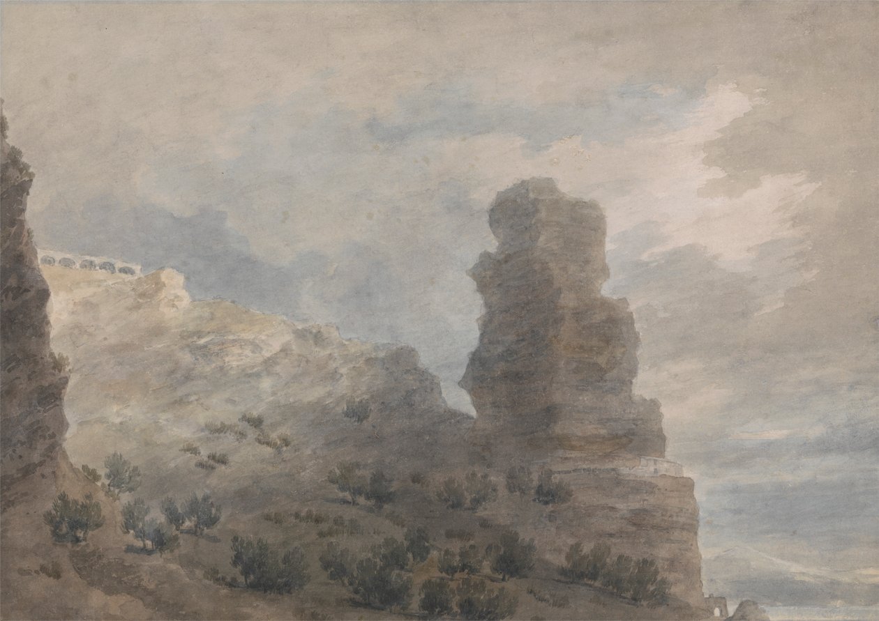 Näkymä Terracinan majatalosta tekijältä John Robert Cozens