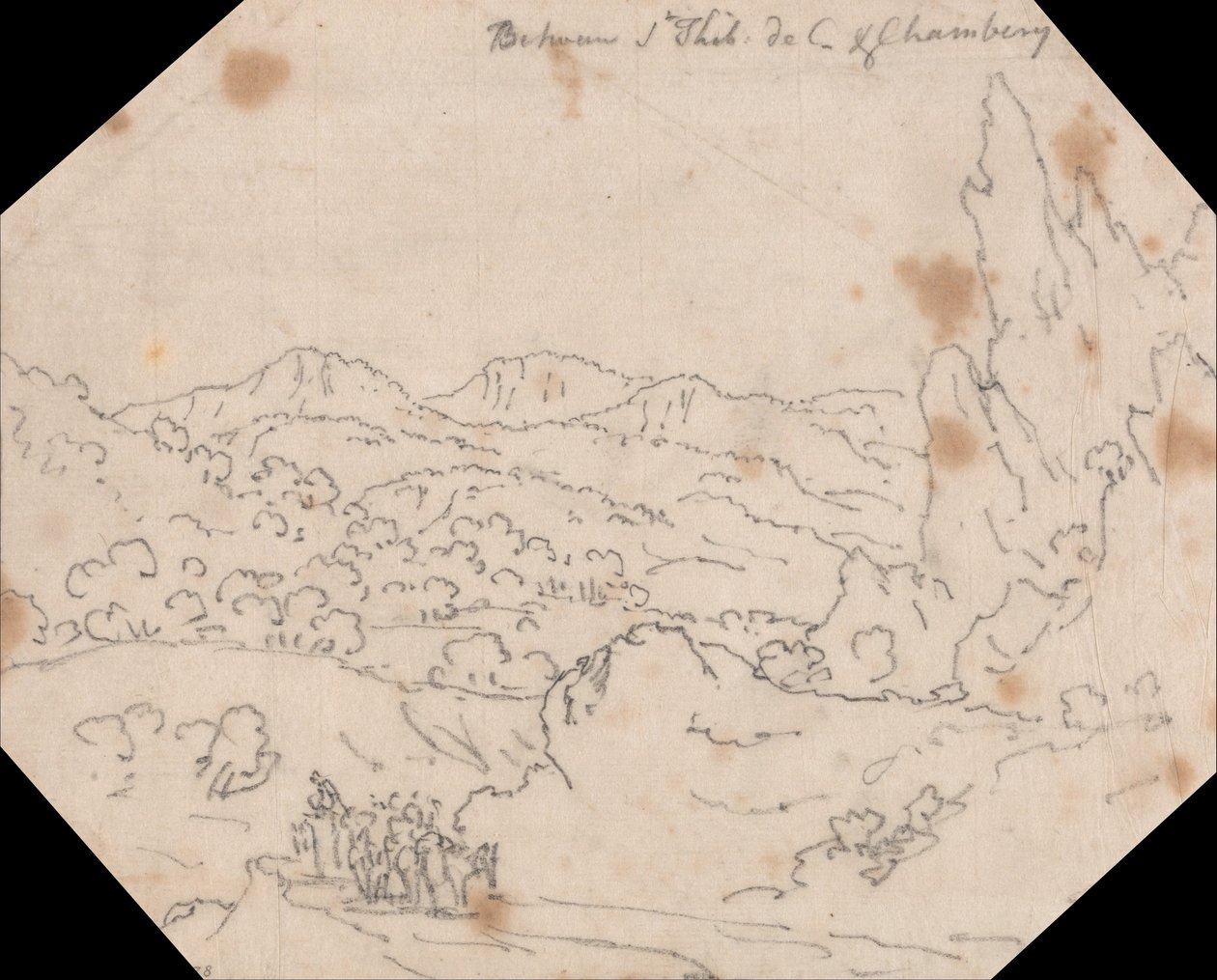 Saint-Thibaud-de-Couzin ja Chamberyn välillä tekijältä John Robert Cozens