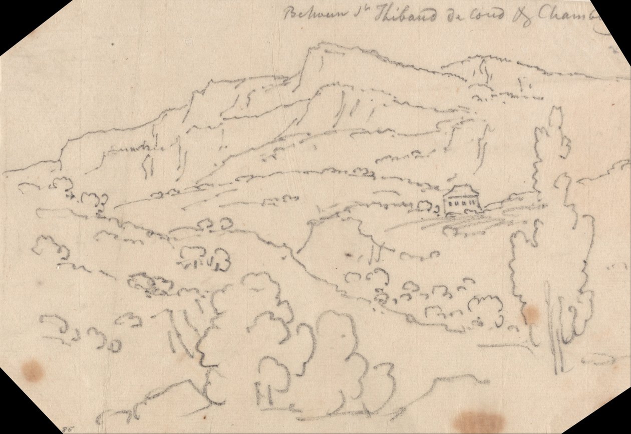 Saint-Thibaud-de-Couzin ja Chamberyn välillä tekijältä John Robert Cozens