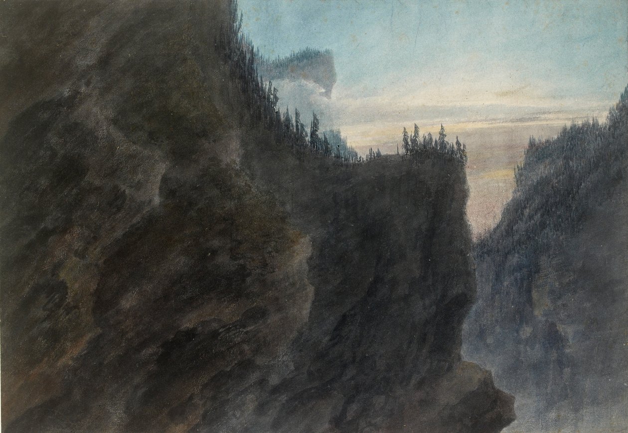 Sisäänkäynti Grande Chartreusen laaksoon Dauphinessa, n. 1770-1790 tekijältä John Robert Cozens