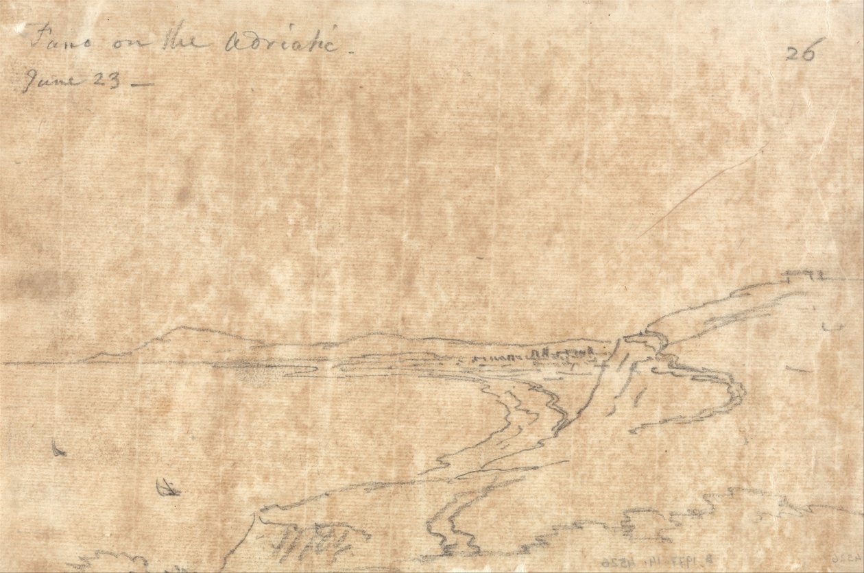 Fano Adrianmeren rannalla tekijältä John Robert Cozens
