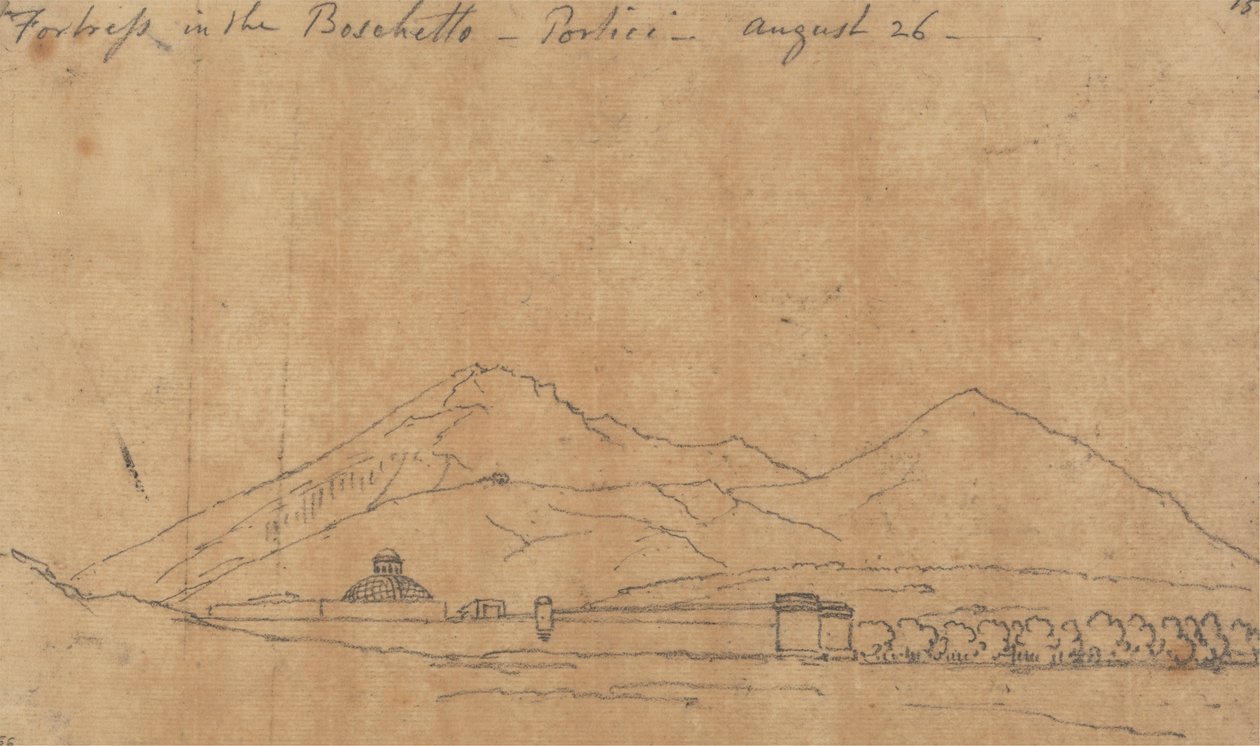 Linnoitus Boschettossa, Porticissa, 26. elokuuta tekijältä John Robert Cozens
