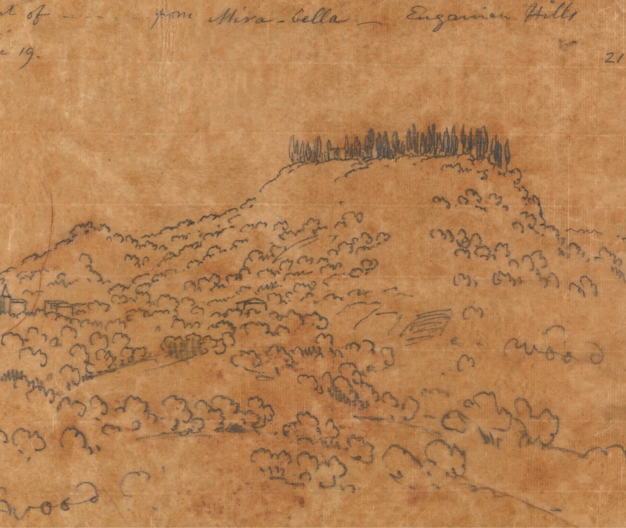 Mirabellasta, Euganean Hillsistä, 19. kesäkuuta tekijältä John Robert Cozens