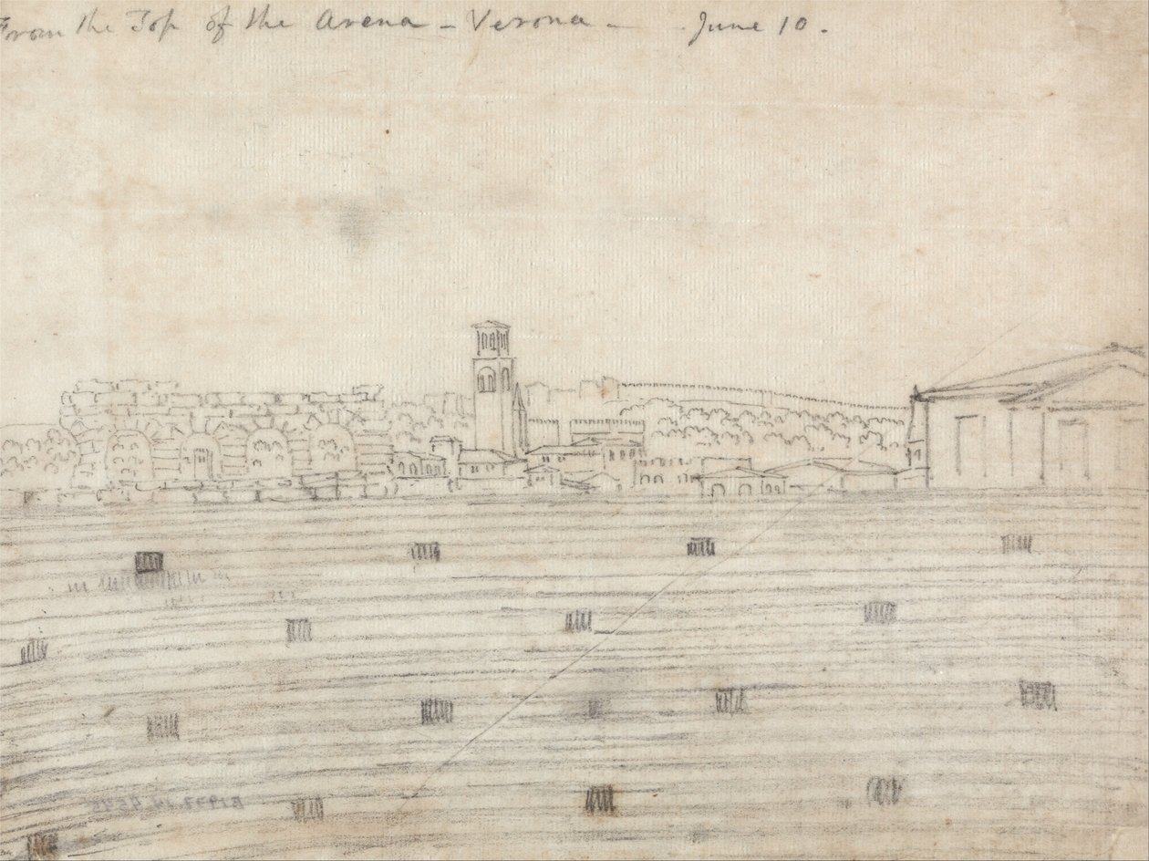 Areenan huipulta, Verona tekijältä John Robert Cozens