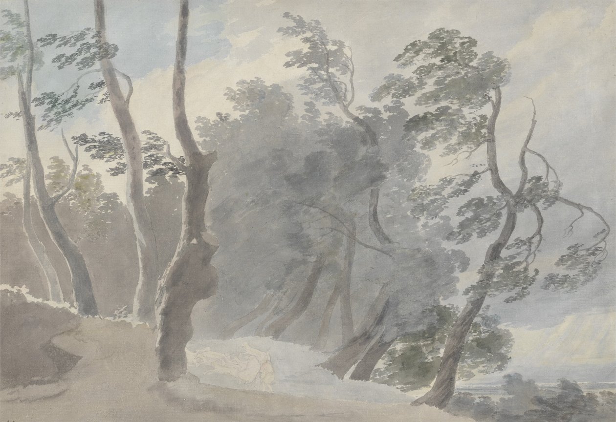 Galleria di Sopra, Albano (grafiitti ja w / c paperilla) tekijältä John Robert Cozens