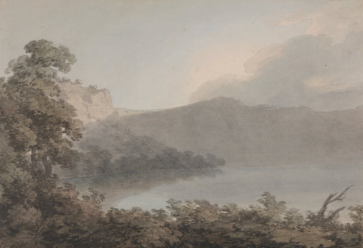 Lago de Vico Entre Roma e Florença Finlandês tekijältä John Robert Cozens
