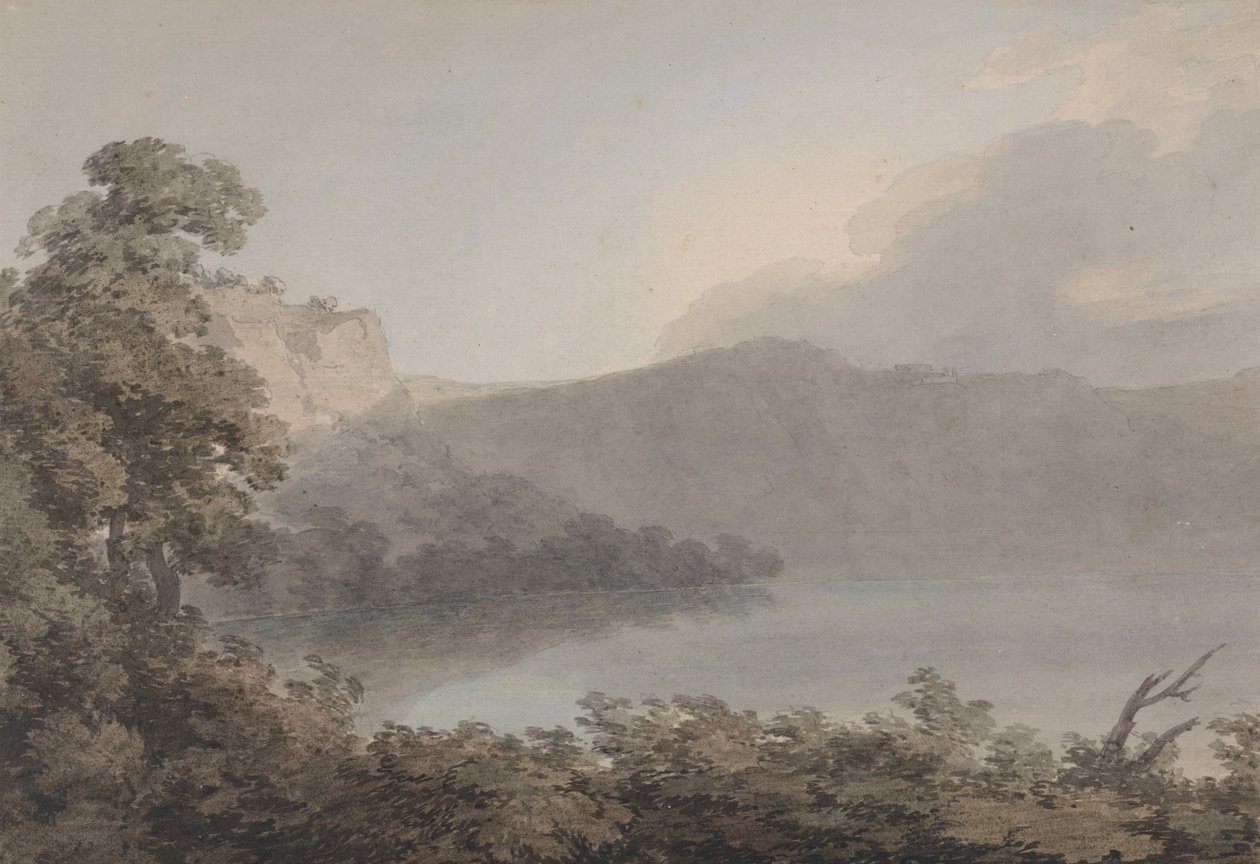 Vicojärvi Rooman ja Firenzen välillä tekijältä John Robert Cozens
