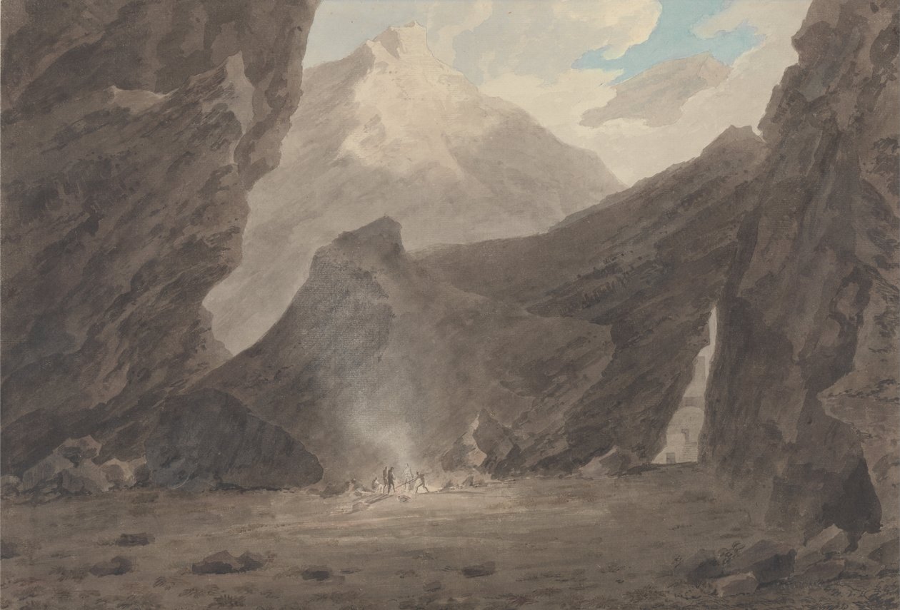 Chiavennan lähellä Graubündenissa tekijältä John Robert Cozens