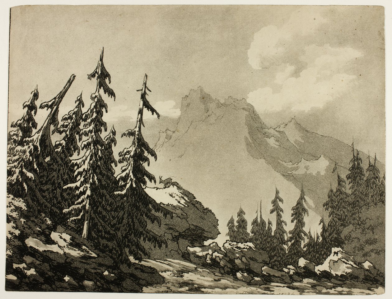 Männyt vuoristossa tekijältä John Robert Cozens