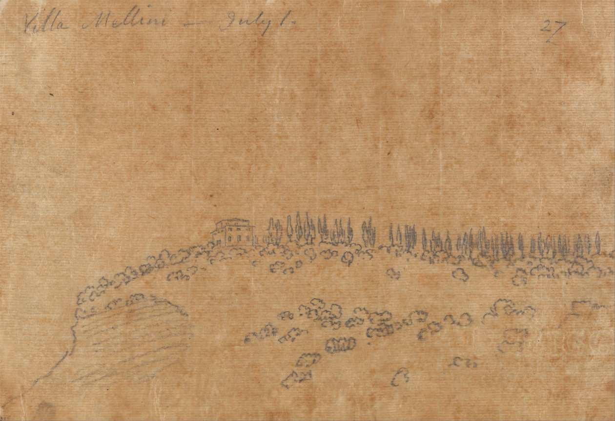 Villa Mellini, 1. heinäkuuta tekijältä John Robert Cozens