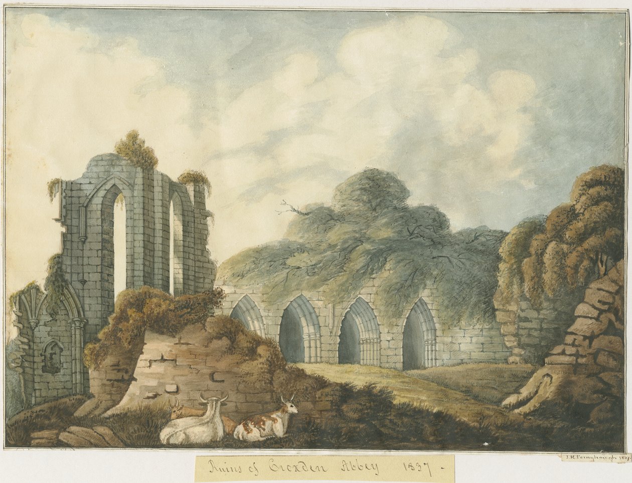 Croxden Abbey: vesivärimaalaus tekijältä John Robert Fernyhough