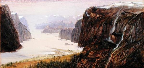 Aardals Sogne Fjord, Norja, Aamu alkukesällä tekijältä John Robert Mather