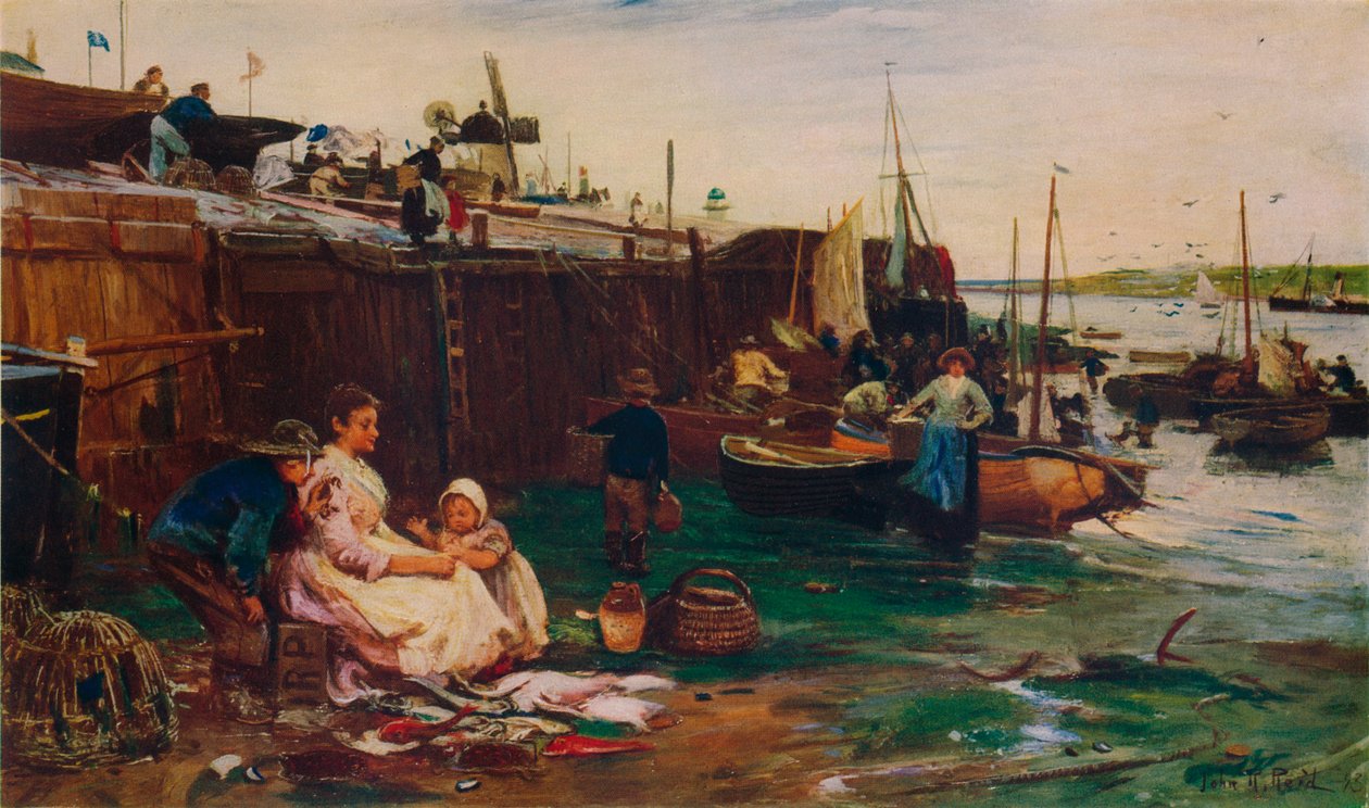 Fisherfolk St. Ivesissä, 1893 tekijältä John Robertson Reid