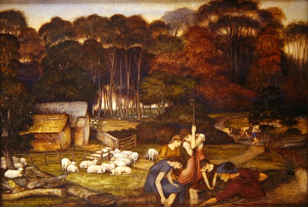 Syksy, n.1879 (vesiväri paperille) tekijältä John Roddam Spencer Stanhope