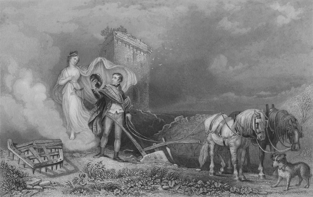 Runouden nero, joka löytää palovammoja aurasta, 1840 tekijältä John Rogers