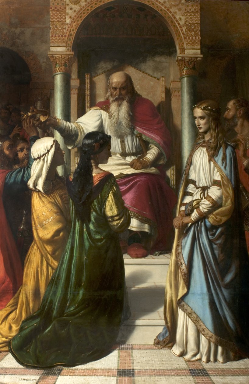 Lear ja Cordelia, 1876 tekijältä John Rogers Herbert