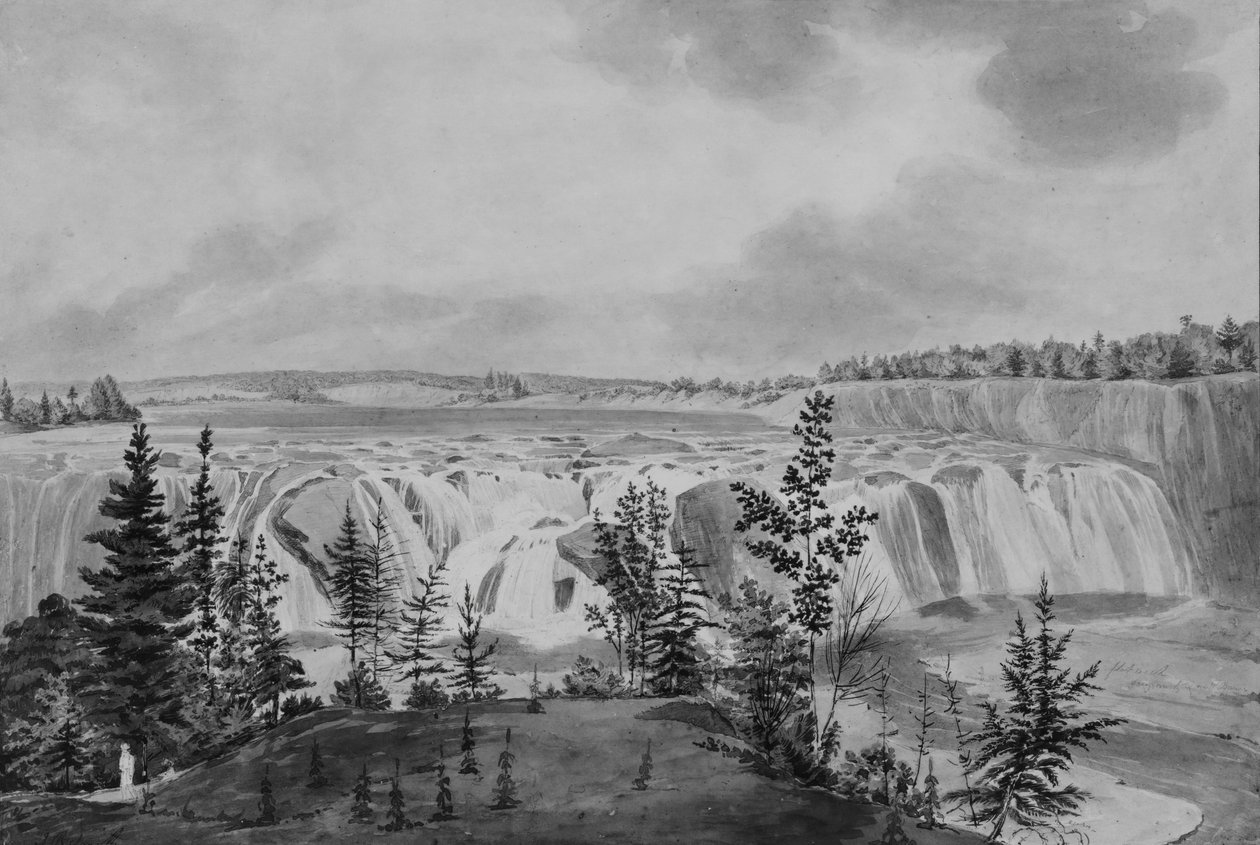 Cohoes Falls Mohawk Riverillä, New Yorkissa. tekijältä John Rubens Smith