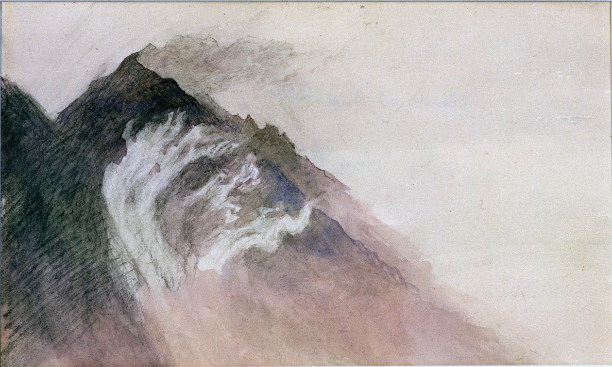 Chamonix, Mont Blanc (wc paperilla) tekijältä John Ruskin