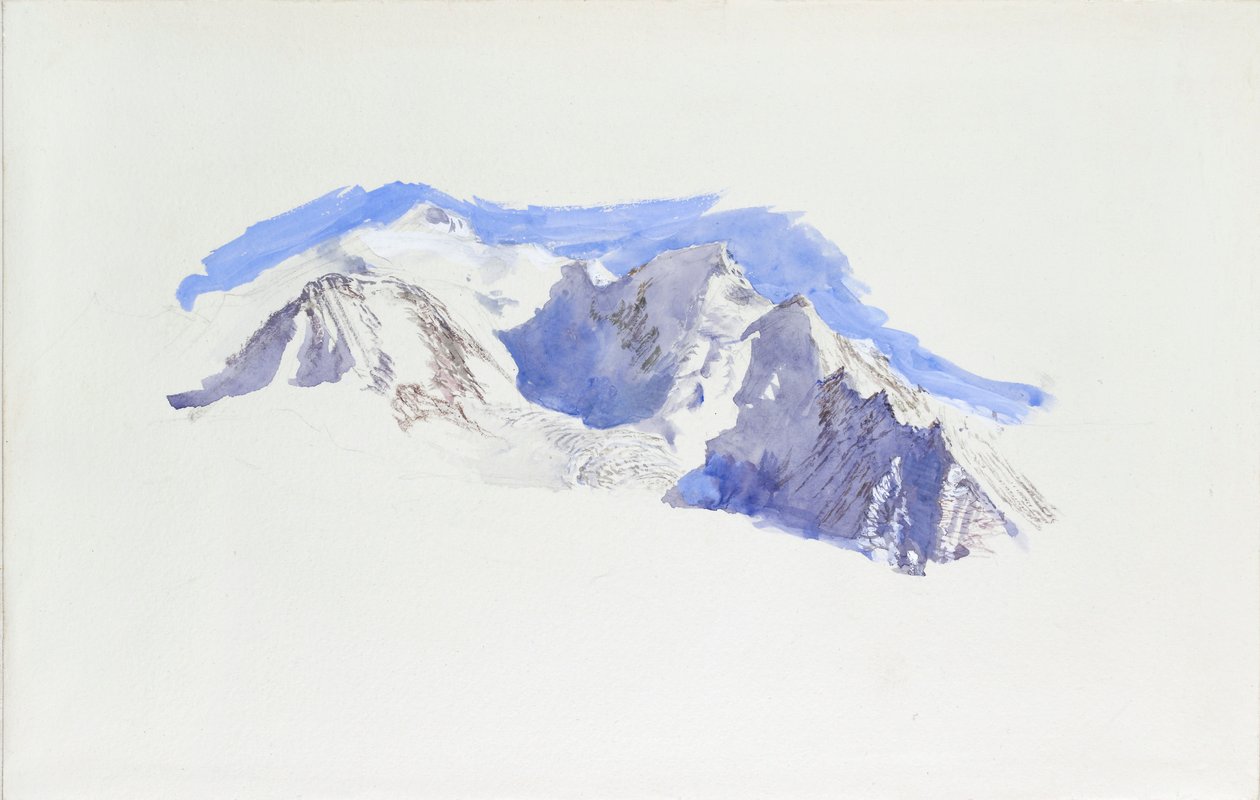 Mont Blanc Saint-Martin-sur-Arvelta lokakuulta 1874 tekijältä John Ruskin