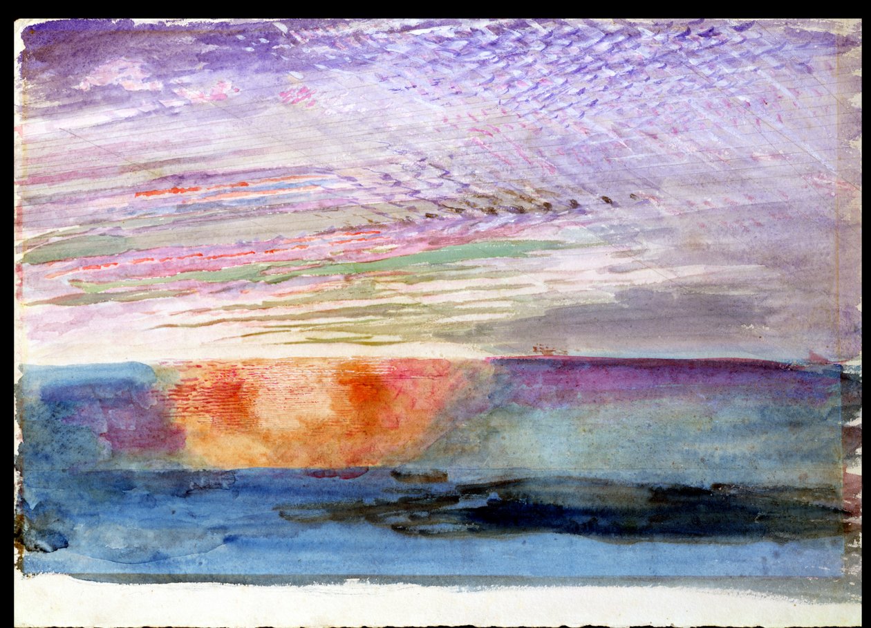 Auringonlasku Herne Hillillä Lontoon savun läpi, 1876 tekijältä John Ruskin
