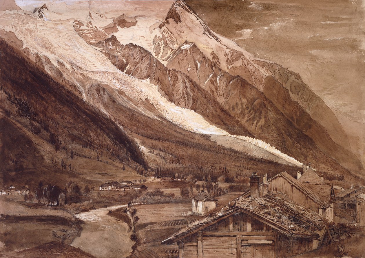 Glacier des Bossons, Chamonix, kesäkuu 1849 tekijältä John Ruskin