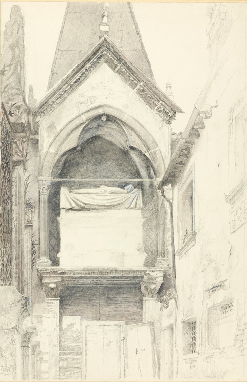 Cangrande I della Scalan hauta, Verona, 28. toukokuuta - 29. kesäkuuta 1869. tekijältä John Ruskin