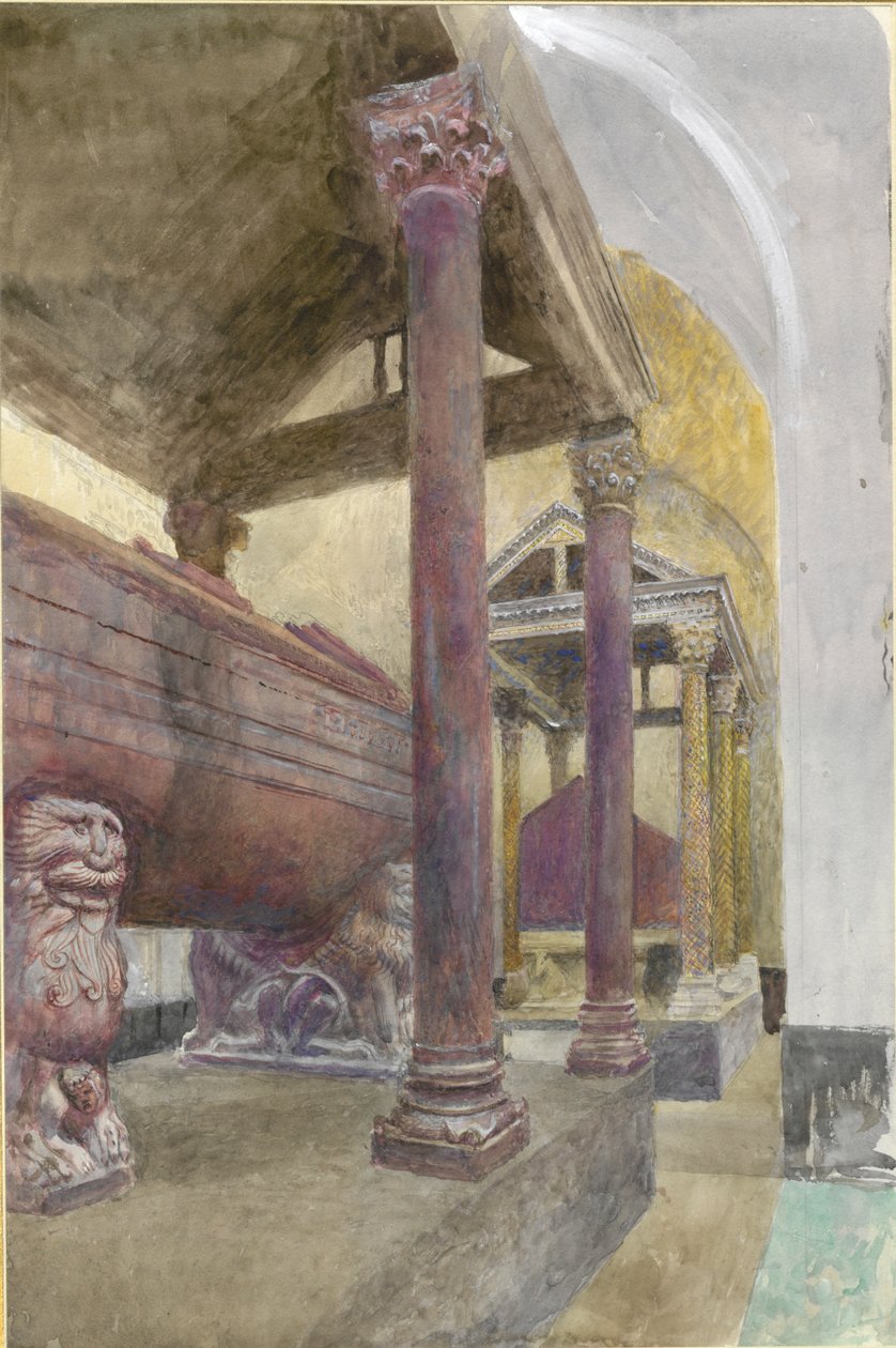 Frederick II:n hauta Palermon katedraalissa, 23.-30. huhtikuuta 1874 tekijältä John Ruskin