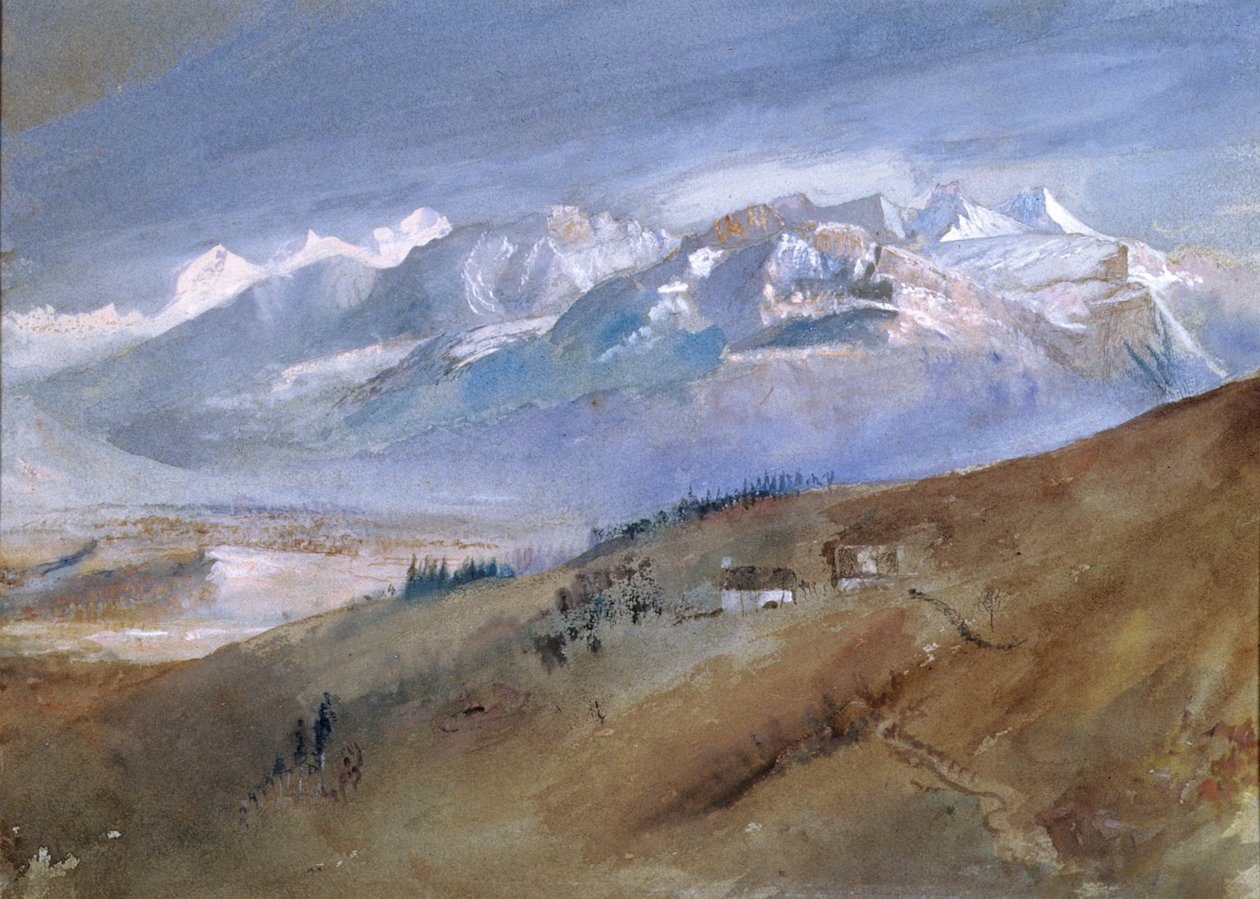 Näkymä ikkunastani Mornexissa, jossa asuin vuoden 1862 (wc paperilla) tekijältä John Ruskin